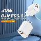 GaN Tech Pd 33W 30W GaN PPS Fast Charger Adapter USB Mini USB C Pd QC Wall Charger for Mobile Phone iPad Tablet iPhone15