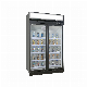  Commercial Double Door Refrigerator Beer Beverage Glass Upright Refrigerated Display Showcase