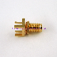  Electrical Waterproof RF Coaxial SMA Female Jack Straight Bulkhead End Launch Connector for Edge PCB Mount