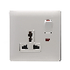  1 Gang 13A Multi Socket with Neon British Standard Wall Socket