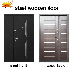  China Factory Modern Luxury Exterior Entry Front Metal Security Steel Wood Armored Door for Home