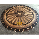  Big Size Round Circle Laminated Wood Medallion Parquet Inlay for Home Decoration