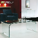 Clear Curved Glass Center Table