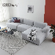 Factory Wholesale Modern Design Living Room Furniture Linen Fabric Leather Corner Couch L Shape Modular Sectional Sofa for Home Lounge Hotel