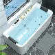  Japanese Massage Hydrotherapy Control Panel SPA Whirlpool Rectangular Freestanding Soaking Bathtub