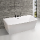 Watermark Cupc Matt Acrylic Bathtub with Black Color Mixer (K1616A)