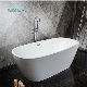 Greengoods Factory Plastic Oval Freestanding Bathtub with Portable Tub Faucet