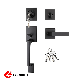  Matt Black Entry Handleset Door Lock with Deadbolt Lock Set