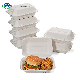 Disposable Paper Box Biodegradable Sugarcane Bagasse Clamshell Tableware Burger Lunch Box