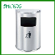  Half Round Steel Trash Can for Shopping Mall (YH-91D)