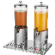  Hotel Restaurant Double Tanks Stainless Steel Cold Hot Juice Tea Beer Water Buffet Juice Dispenser Beverage