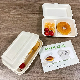 9"X6" Bagasse Clamshell Food Box Takeaway Packaging Biodegradable Disposable Food Container