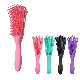  Hairdressing Vent Feature Plastic Handle Magic Eight Rows Detangling Hair Brush Combs