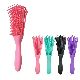 Hairdressing Vent Feature Plastic Handle Magic Eight Rows Detangling Hair Brush Combs