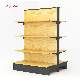 China Factory Wholesale Good Quality Wood Grain Shelves Grocery Store Display Racks