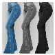  2023 New Explosive High-Waisted Stretch Mop Flared Jeans for Women Pants