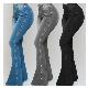 2023 New Explosive High-Waisted Stretch Mop Flared Jeans for Women Pants