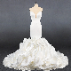  Yc37 Factory Direct Bridal Satin Wedding Dress Sexy Deep V Neck Fishtail Wedding Dress