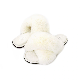  Fashionable Cross TPR Winter Fluffy Fuzzy Slippers for Women Lady