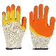 Factory Direct Cotton Gloves Smooth Latex Rubber Palm Coated Rough Grip Safety Working Gloves