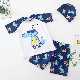  Kid Baby 2PCS Children Boy Swimwear Short Sleeve 3D Dinosaur Cartoon Toddler Bathing Suit Beach Swimwear