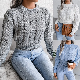  Fashion Textile 2021 Autumn/Winter New Style Apparel European and American Twist Waist Knitted Cropped Sweater