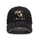 Customize Wholesale Low MOQ Black Sport Golf Baseball Caps with Embroidery Logo