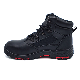  Dual-Density PU with Genuine Leather Safety Waterproof Shoes for Oil-Resistant Work Man