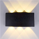 Balcony Concrete Exterior Black/White Body LED Wall Light 8W Warm White 3000K AC85-265V IP54