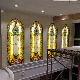 China Factory Custom Tiffany Tempered Insulated Stained Church Glass Door for Decor