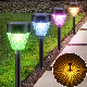  2023 New Decoration ABS Rechargeable Solar Powered Landscape Lighting RGB Solar Garden Lamp LED Diamond Stake Light Outdoor IP65 Waterproof Solar Pathway Light