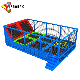 Kids Indoor Game Bungee Jumping Rectangular Trampoline Park with Foam Pit