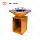  Hot Sale Commercial Wood Burning Corten Steel BBQ Stove Outdoor BBQ Charcoal Grill Corten Steel BBQ Fire Pit