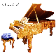  Luxury 24K Pure Gold Grand Piano Hg-G1 Whith Carved Decoration