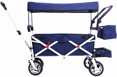 Camping Cart Garden Trail Foldable Collapsible Folding Utility Cart Wagon with Replace Cover