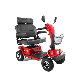  Four Wheels Folding Disabled Electric Mobility Scooter with Double Seat