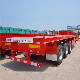  (Spot Discount) China 3/Tri Axles 60 Tons 20/40 Foot FT Container Shipping Flat Deck High Bed Platform Triaxle Flatbed Truck Semi Trailer for Sale Price