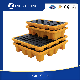  Heavy Duty Industrial Large Chemical Single Side Flooring/Ground Use 4/2/1 Drum Leak Proof Oil Secondary Containment HDPE Plastic Spill Pallets for Oil Barrel