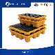 Heavy Duty Industrial Large Chemical Single Side Flooring/Ground Use 4/2/1 Drum Leak Proof Oil Secondary Containment HDPE Plastic Spill Pallets for Oil Barrel