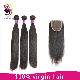 Natural Color Straight Brazilian Remy Human Hair Weave with Closure