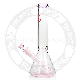 10′′hello Kitty Beaker DAB Rig Hookah Shisha Pink 14.4mm Joint Glass Smoking Water Pipe