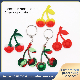  Custom Different Fruit Shape Red Cherries Silicone Key Chain