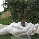  Modern Garden Big Hand Marble Sculpture Hands Holding Tree Marble Sculpture for Outdoor Decoration