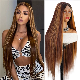 Pre Plucked Straight Brown Multicolor Highlight Lace Front Synthetic Hair Wigs