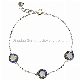 Mop Blue Cubic Zirconia Light Cable Chain Bracelet/Brazalete/Fashion Jewelry