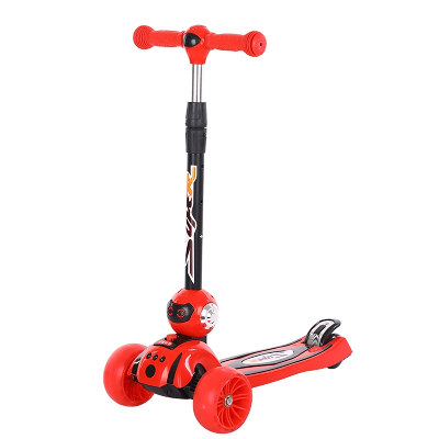 China Wholesale 3 Wheels Portable Kids Folding Scooter with PU Flashing Wheels