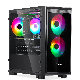 Segotep Computer Case Acrylic/Metal Transparent Side/Front Panel 5 RGB/Argb Cooling Fan Support ATX M-ATX Motherboard PC Chassis