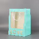 in Stock China Wholesale Gift Tote Carrier Shopping Paper Packaging Bag with Window manufacturer