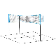  latest Design of Indoor and Outdoor Multi-Player Games Home Cross-Shaped Beach Grass or Courtyard Volleyball Net Set