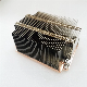 Zipper Fins Aluminum Heatsink with Copper Plate for Industrial Control Server